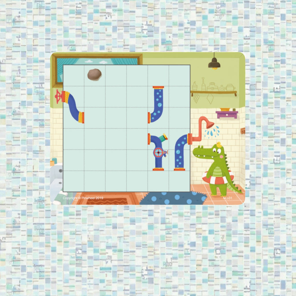 Pinwheel 小鱷魚愛洗澡：兒童邏輯思維訓練木製桌遊