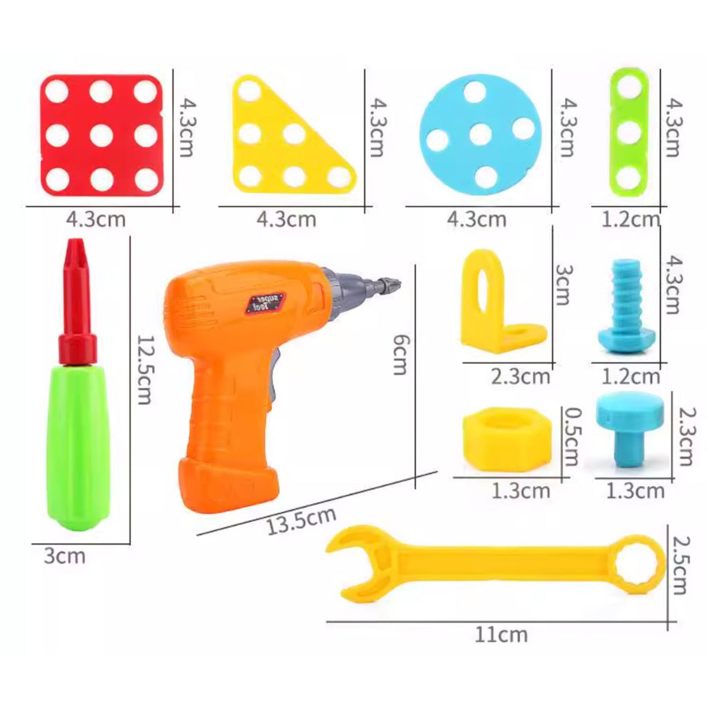 兒童DIY百變螺絲批 益智拼裝工具盒 (237件組件)-STEM玩具-Kidrise🧒🏻STEM香港教育玩具｜STEAM科學實驗玩具｜STEM幼兒教育玩具｜啟智早教玩具｜蒙特梭利教具