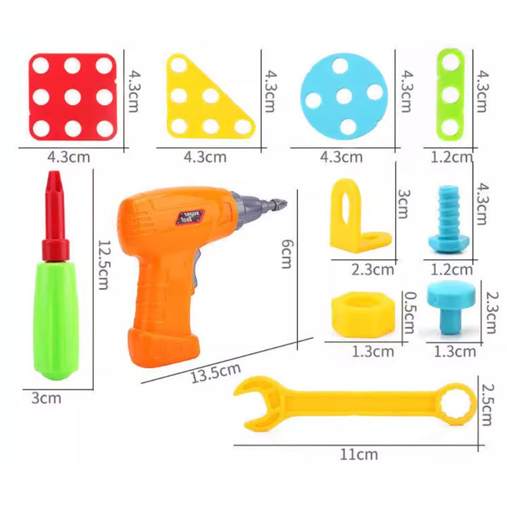 兒童DIY百變螺絲批 益智拼裝工具盒 (237件組件)-STEM玩具-Kidrise🧒🏻STEM香港教育玩具｜STEAM科學實驗玩具｜STEM幼兒教育玩具｜啟智早教玩具｜蒙特梭利教具
