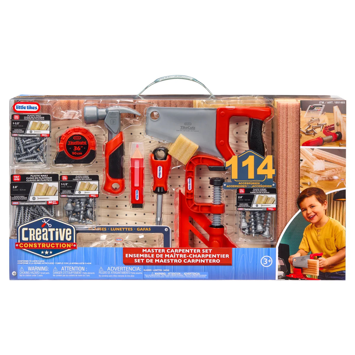 【加拿大直送】Little Tikes Carpenter Set 專業小小木工大師創意工具組 (運輸時間約需 10 至 14 個工作天)-STEM玩具-Kidrise🧒🏻STEM香港教育玩具｜STEAM科學實驗玩具｜STEM幼兒教育玩具｜啟智早教玩具｜蒙特梭利教具 主圖