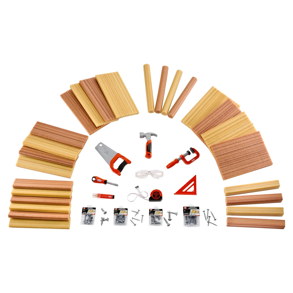 【加拿大直送】Little Tikes Carpenter Set 專業小小木工大師創意工具組 (運輸時間約需 10 至 14 個工作天)-STEM玩具-Kidrise🧒🏻STEM香港教育玩具｜STEAM科學實驗玩具｜STEM幼兒教育玩具｜啟智早教玩具｜蒙特梭利教具