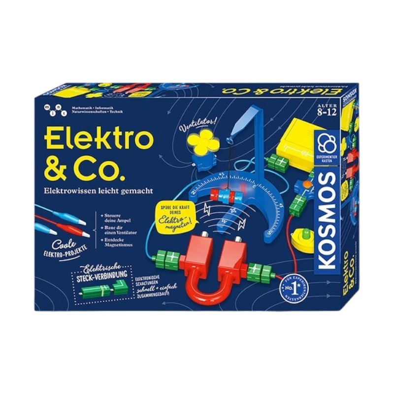 德國KOSMOS Elektro & Co. 電子電路拼裝套裝 (60個實驗)-STEM玩具-Kidrise🧒🏻STEM香港教育玩具｜STEAM科學實驗玩具｜STEM幼兒教育玩具｜啟智早教玩具｜蒙特梭利教具 主圖