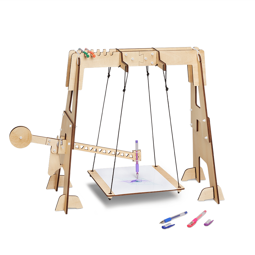 【加拿大直送】KiwiCo 工程套裝 - Pendulum Art Machine | 物理力學鐘擺繪圖機 (運輸時間約需 10 至 14 個工作天)-STEM玩具-Kidrise🧒🏻STEM香港教育玩具｜STEAM科學實驗玩具｜STEM幼兒教育玩具｜啟智早教玩具｜蒙特梭利教具