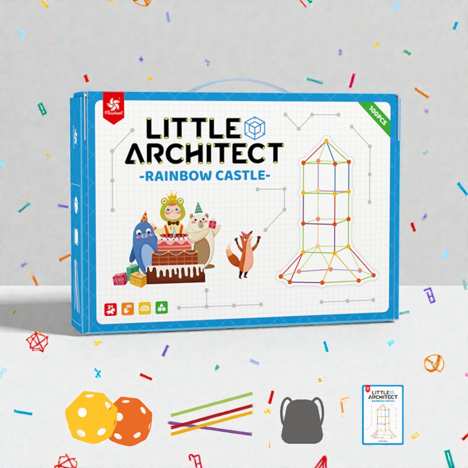 Pinwheel 小小幾何構建師-蒙特梭利玩具-Kidrise🧒🏻STEM香港教育玩具｜STEAM科學實驗玩具｜STEM幼兒教育玩具｜啟智早教玩具｜蒙特梭利教具