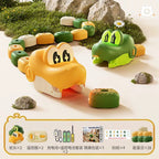 淘嘟嘟磁力遙控貪吃蛇－雙蛇 奶油黃＋森林綠｜28 顆能量豆（KR-TAODUDU-SNAKE-DUO28）