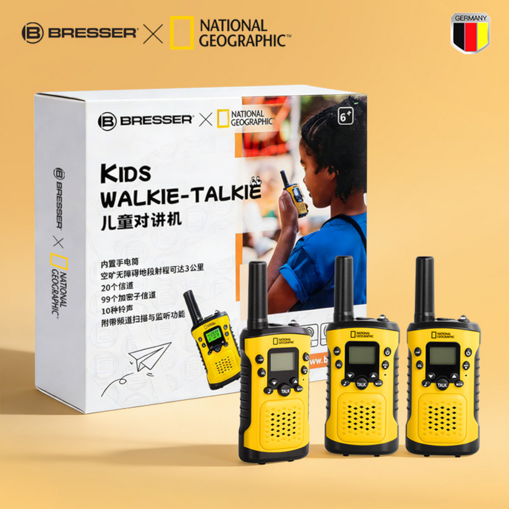 National Geographic 國家地理 兒童戶外對講機及踏青套裝 (3公里版禮盒裝)