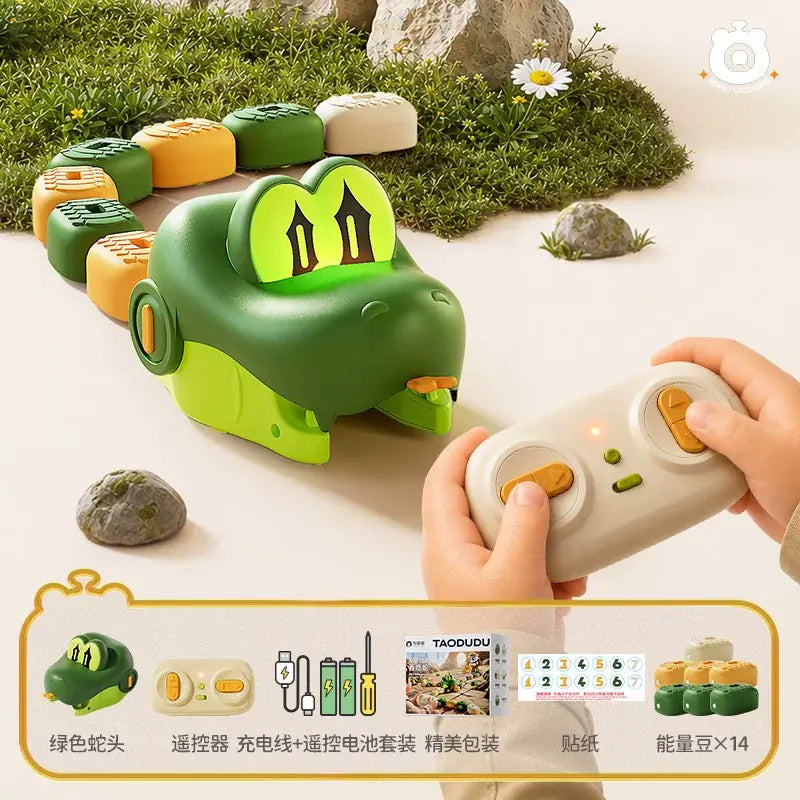 淘嘟嘟磁力遙控貪吃蛇－單蛇 森林綠｜14 顆能量豆（KR-TAODUDU-SNAKE-GREEN14）