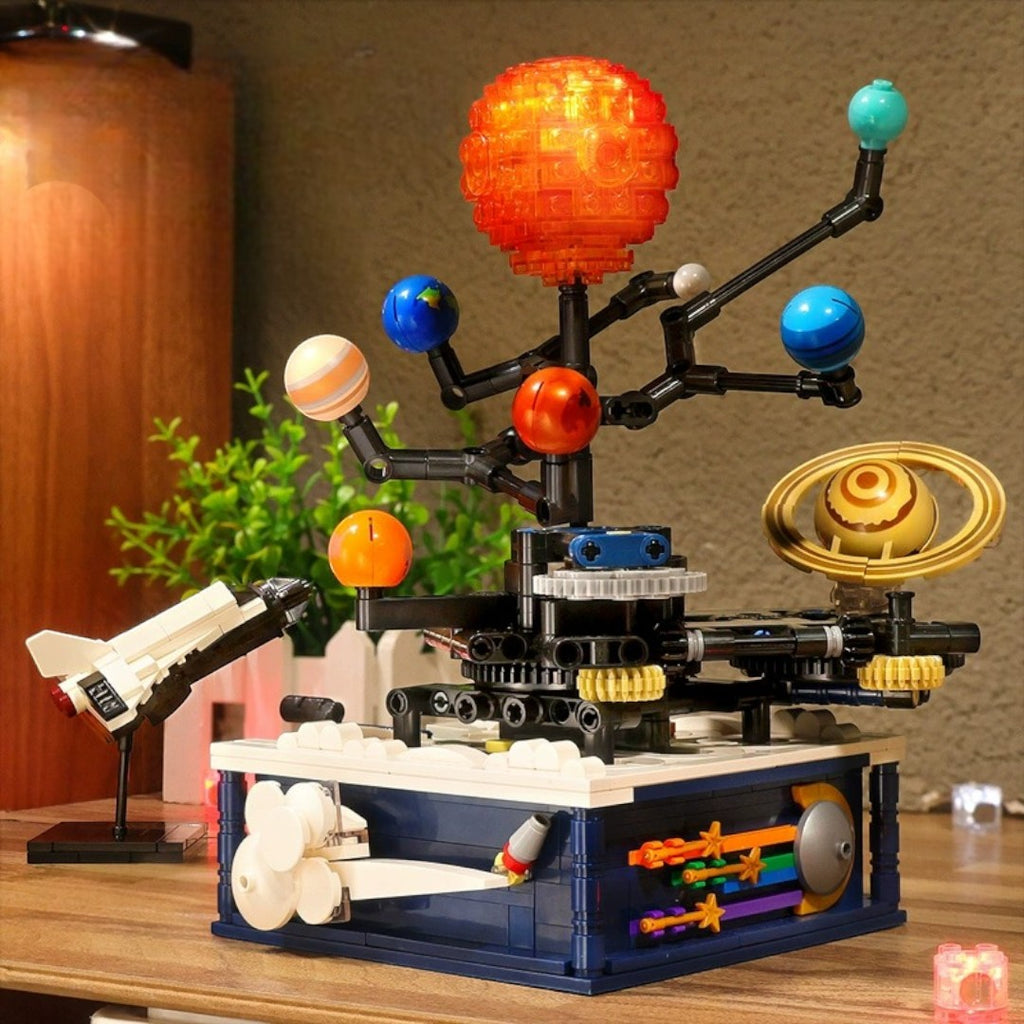 【觀塘自取】Kidrise太陽系拼圖積木玩具 (機械聯動｜手動可旋轉)-STEM玩具-Kidrise🧒🏻STEM香港教育玩具｜STEAM科學實驗玩具｜STEM幼兒教育玩具｜啟智早教玩具｜蒙特梭利教具