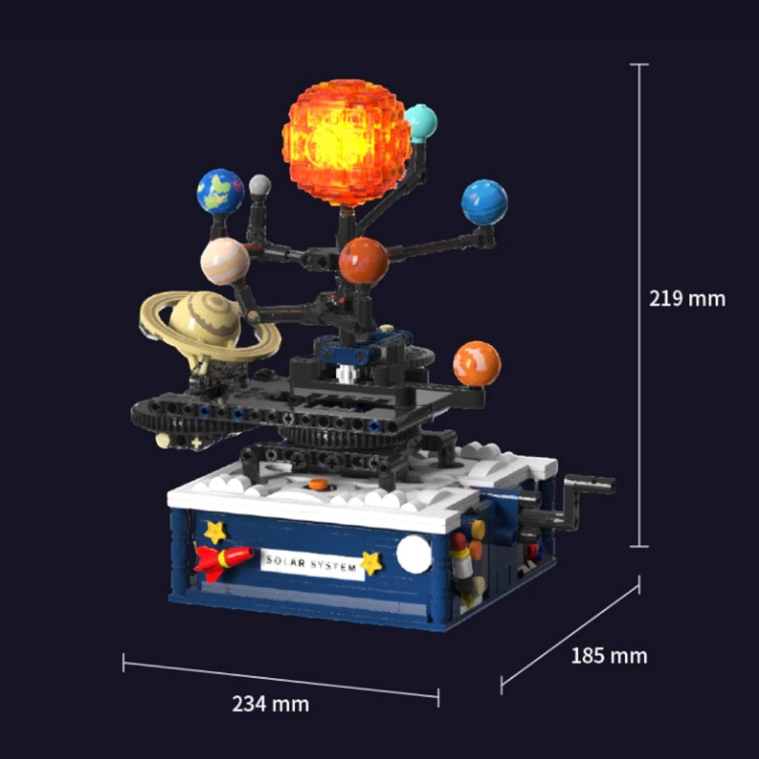 【觀塘自取】Kidrise太陽系拼圖積木玩具 (機械聯動｜手動可旋轉)-STEM玩具-Kidrise🧒🏻STEM香港教育玩具｜STEAM科學實驗玩具｜STEM幼兒教育玩具｜啟智早教玩具｜蒙特梭利教具