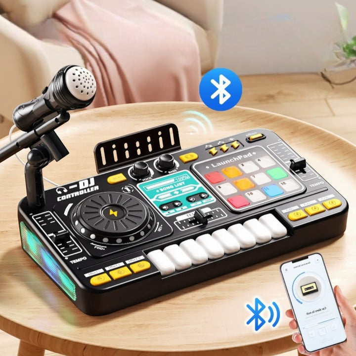 兒童USB 充電＋藍牙多功能兒童 DJ 打碟機玩具-STEM玩具-Kidrise🧒🏻STEM香港教育玩具｜STEAM科學實驗玩具｜STEM幼兒教育玩具｜啟智早教玩具｜蒙特梭利教具