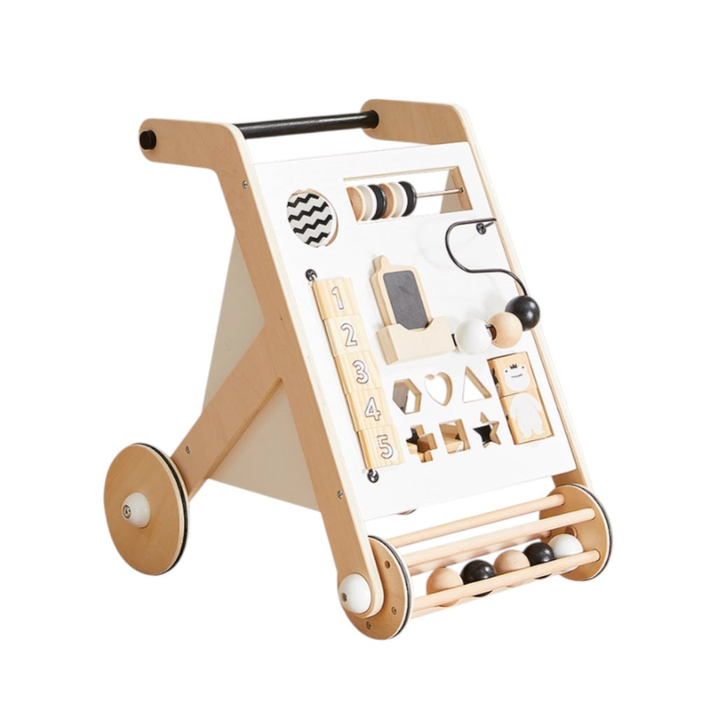 Asweets 實木多功能嬰兒學步車 (專利款 32 cm × 44 cm × 49 cm)-蒙特梭利玩具-Kidrise🧒🏻STEM香港教育玩具｜STEAM科學實驗玩具｜STEM幼兒教育玩具｜啟智早教玩具｜蒙特梭利教具