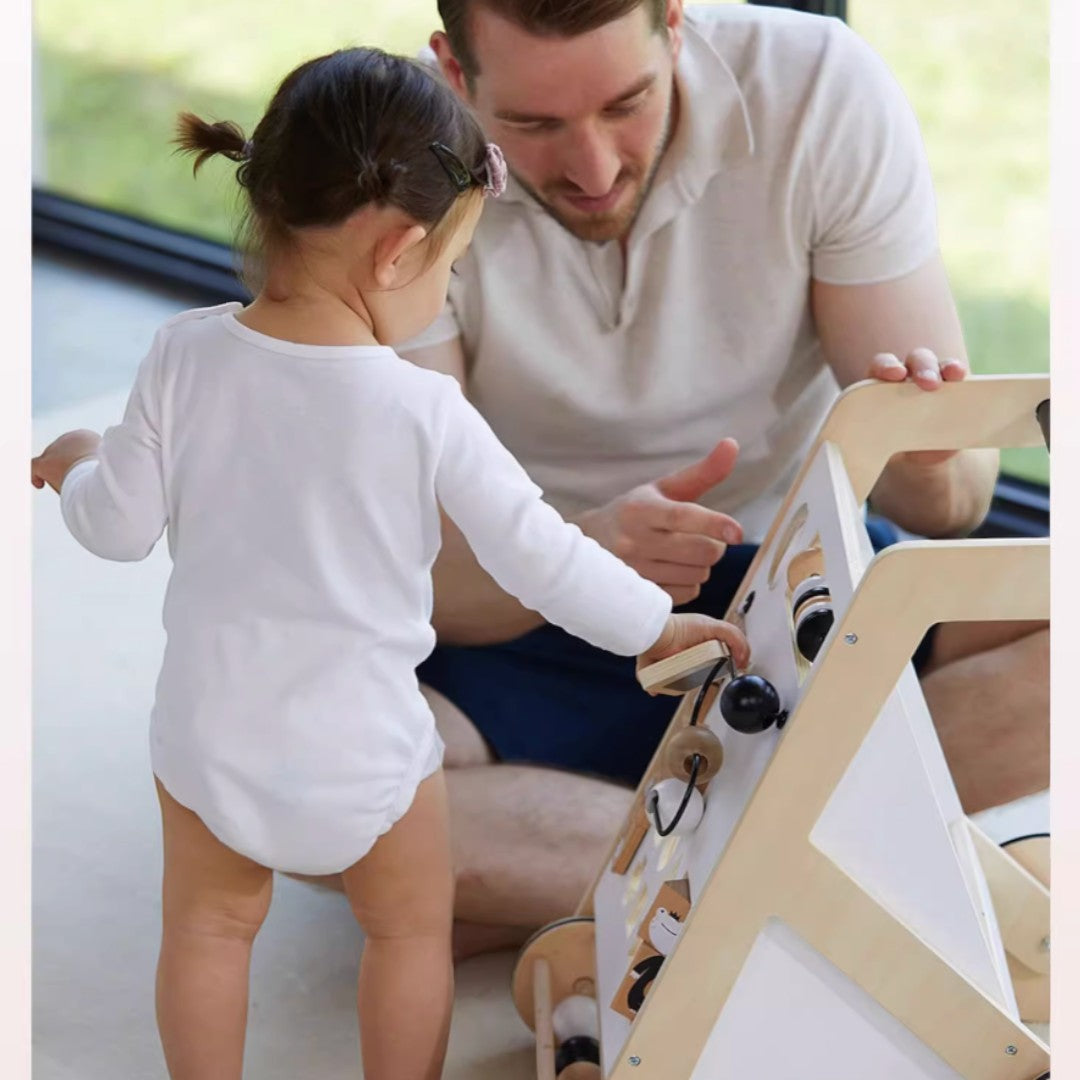 Asweets 實木多功能嬰兒學步車 (普通款 34.5 cm × 35 cm × 53.5 cm)-蒙特梭利玩具-Kidrise🧒🏻STEM香港教育玩具｜STEAM科學實驗玩具｜STEM幼兒教育玩具｜啟智早教玩具｜蒙特梭利教具