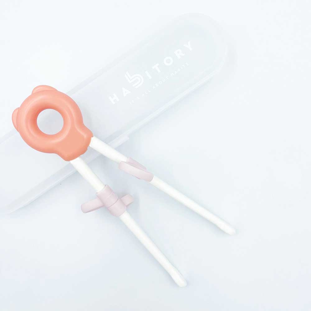 habbitory Little Bear Learning Chopsticks｜Pink 副圖