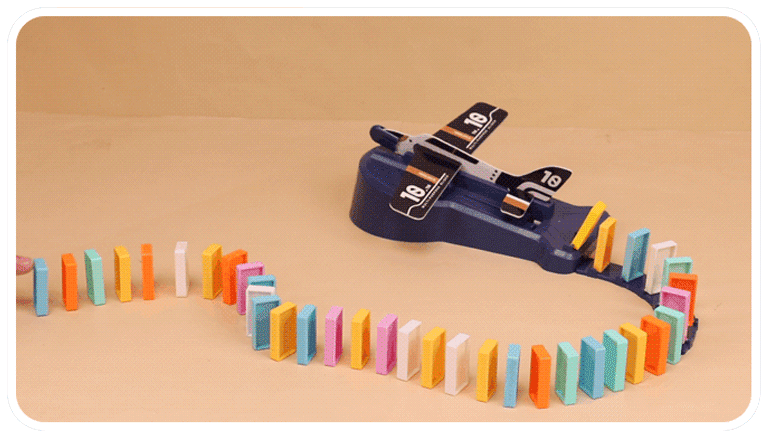 【觀塘自取】Domino🚂骨牌接龍小火車STEM火箭飛機套裝(200塊)-STEM玩具-Kidrise🧒🏻STEM香港教育玩具｜STEAM科學實驗玩具｜STEM幼兒教育玩具｜啟智早教玩具｜蒙特梭利教具