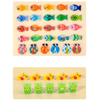 Goryeo Baby 兒童益智磁性釣魚玩具 木質早教數字字母認知積木