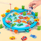 Goryeo Baby 兒童益智磁性釣魚玩具 木質早教數字字母認知積木