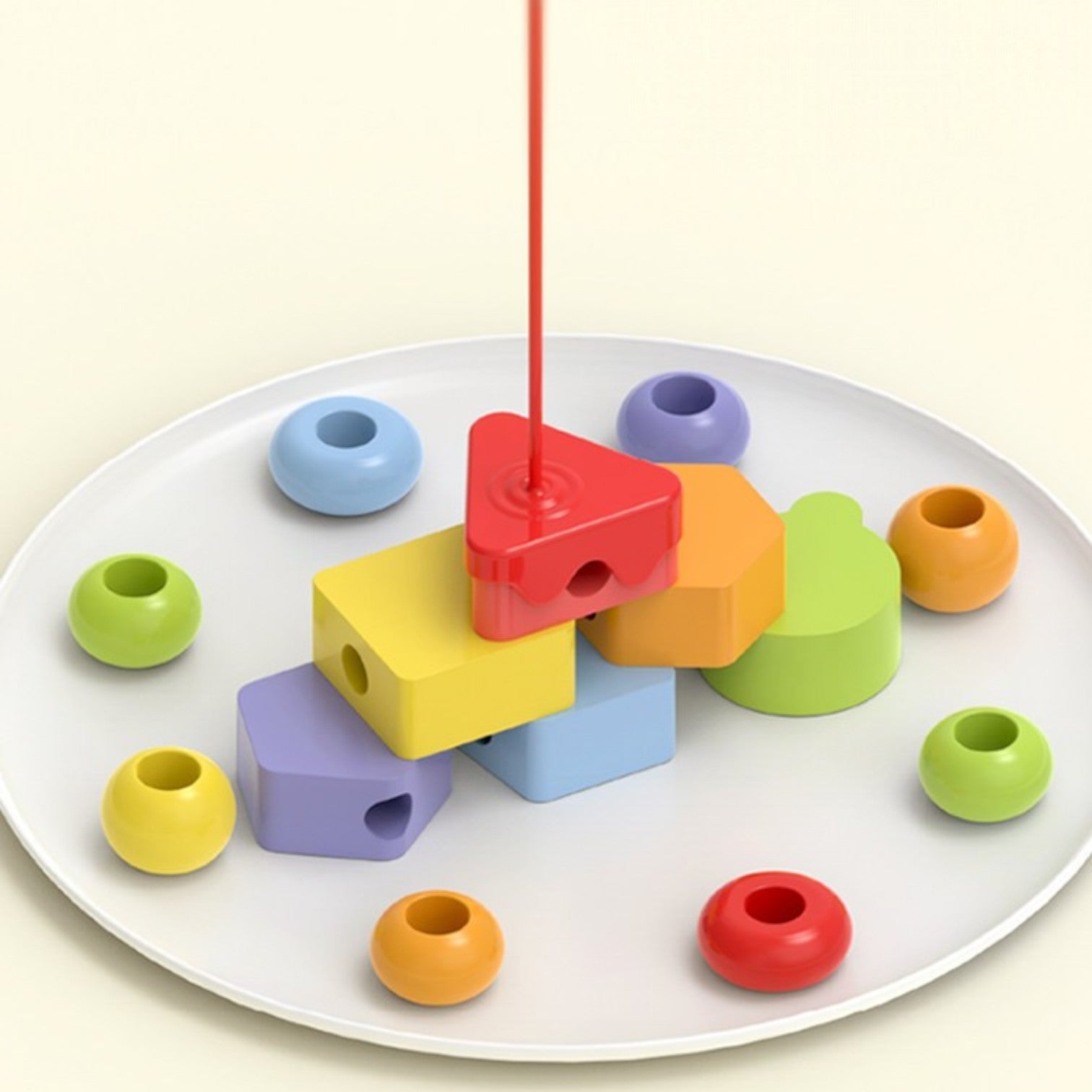 Goryeo Baby 蒙特梭利木質繞珠 幼童早教益智積木玩具 (訓練手眼協調)