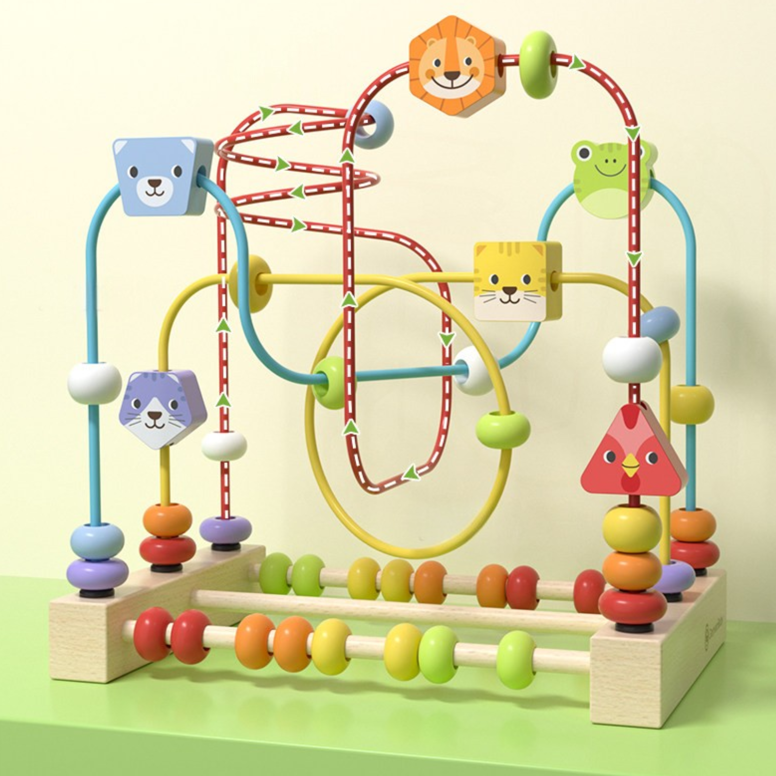 Goryeo Baby 蒙特梭利木質繞珠 幼童早教益智積木玩具 (訓練手眼協調)