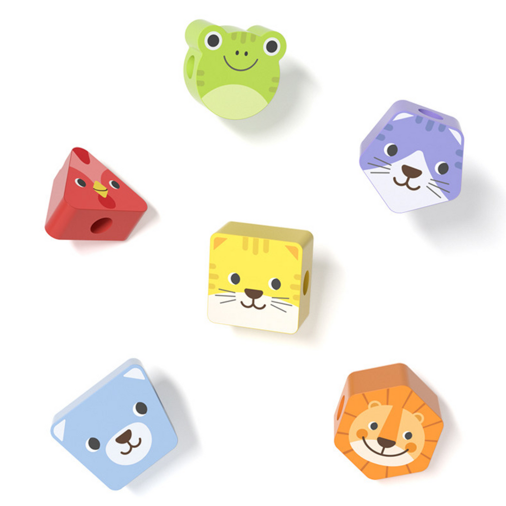 Goryeo Baby 蒙特梭利木質繞珠 幼童早教益智積木玩具 (訓練手眼協調)