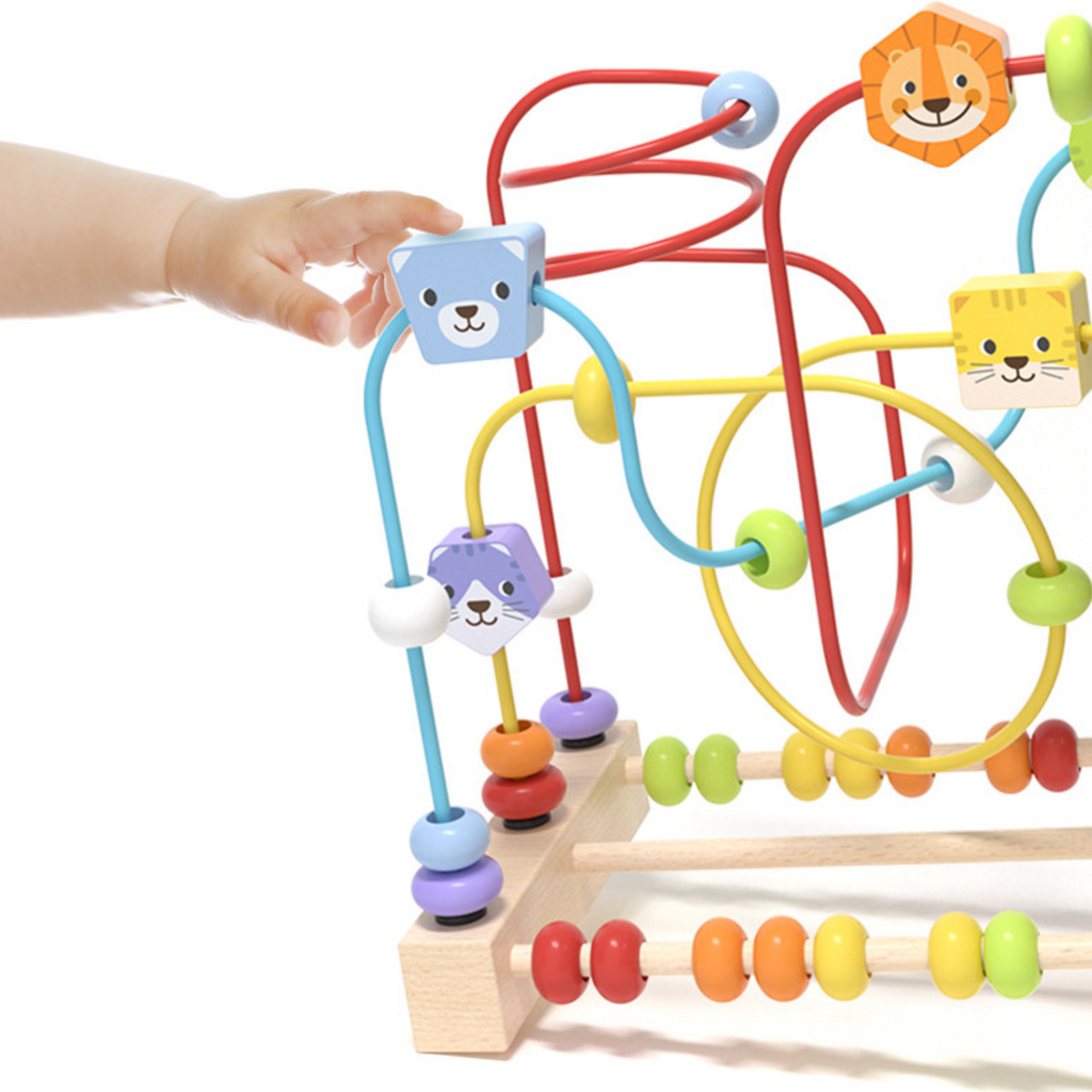 Goryeo Baby 蒙特梭利木質繞珠 幼童早教益智積木玩具 (訓練手眼協調)