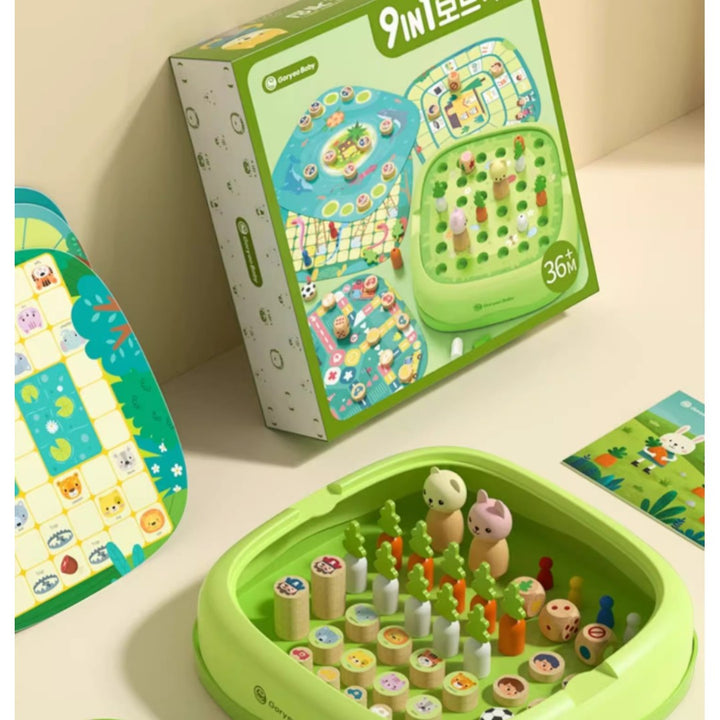 Goryeo Baby 桌游寶盒9IN1親子桌遊遊戲-蒙特梭利玩具-Kidrise🧒🏻STEM香港教育玩具｜STEAM科學實驗玩具｜STEM幼兒教育玩具｜啟智早教玩具｜蒙特梭利教具
