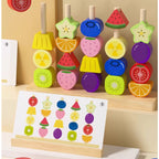 Goryeo Baby 木製蒙氏水果套柱穿繩-蒙特梭利玩具-Kidrise🧒🏻STEM香港教育玩具｜STEAM科學實驗玩具｜STEM幼兒教育玩具｜啟智早教玩具｜蒙特梭利教具