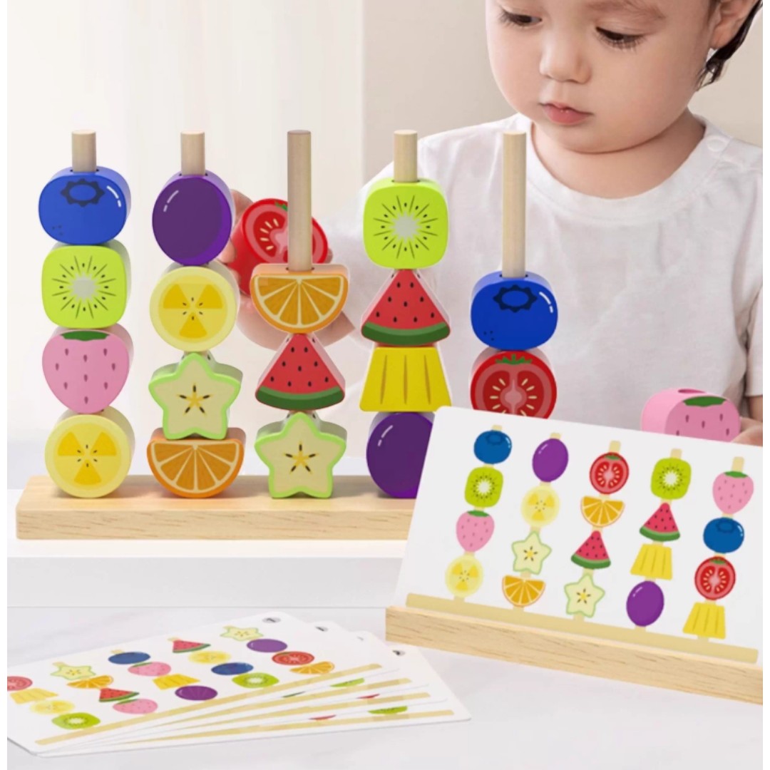 Goryeo Baby Wooden Montessori Fruit Holder with Rope Secondary image