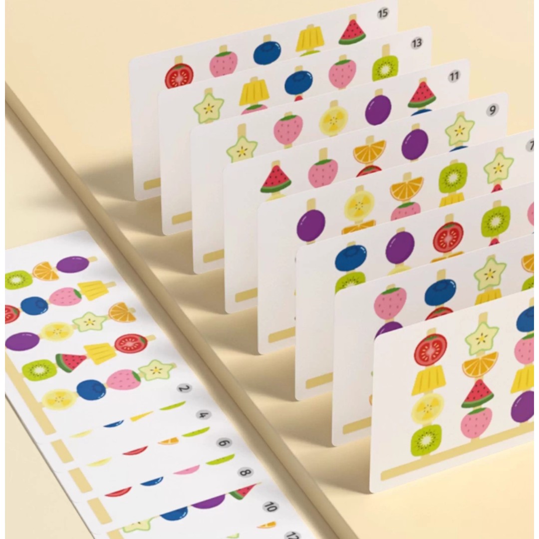 Goryeo Baby 木製蒙氏水果套柱穿繩-蒙特梭利玩具-Kidrise🧒🏻STEM香港教育玩具｜STEAM科學實驗玩具｜STEM幼兒教育玩具｜啟智早教玩具｜蒙特梭利教具