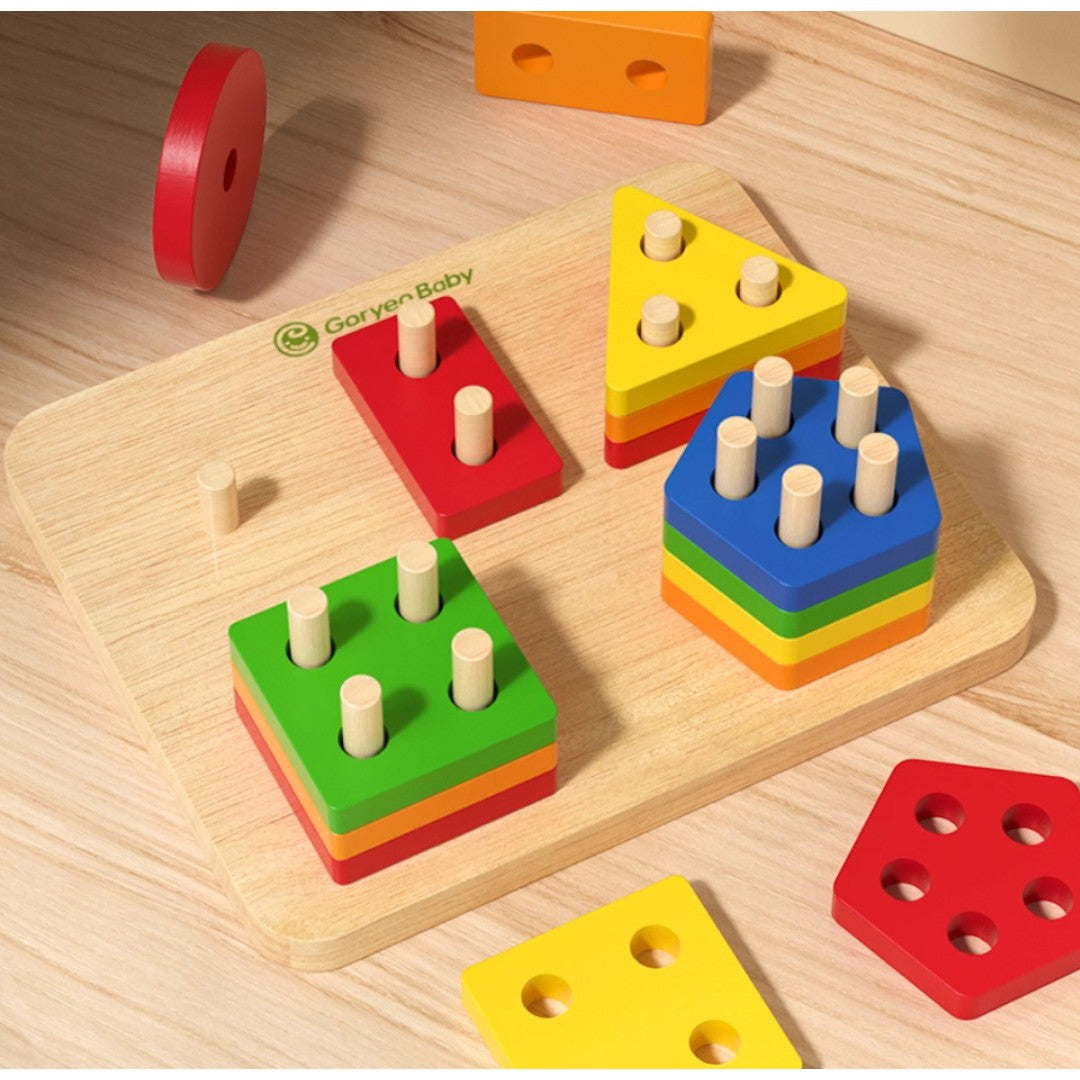 [Self-collection in Kwun Tong] Goryeo Baby Wooden Montessori Intelligence Five-Piece Set Secondary image