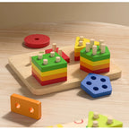 Goryeo Baby 木製蒙氏智力五套柱-蒙特梭利玩具-Kidrise🧒🏻STEM香港教育玩具｜STEAM科學實驗玩具｜STEM幼兒教育玩具｜啟智早教玩具｜蒙特梭利教具