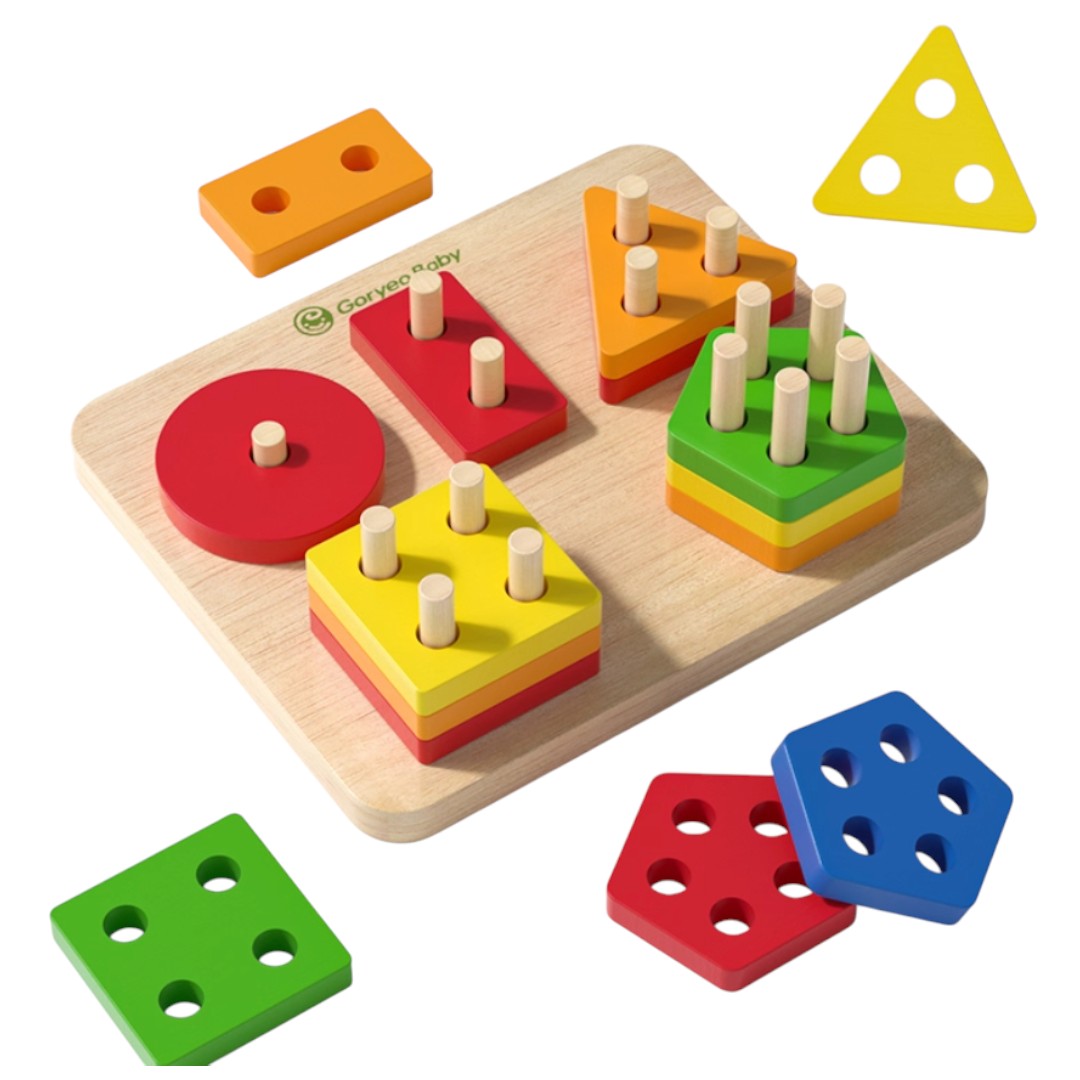 Goryeo Baby 木製蒙氏智力五套柱-蒙特梭利玩具-Kidrise🧒🏻STEM香港教育玩具｜STEAM科學實驗玩具｜STEM幼兒教育玩具｜啟智早教玩具｜蒙特梭利教具