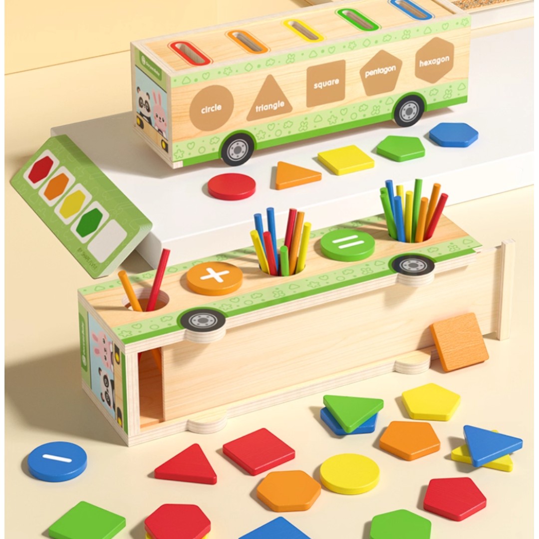 [Self-collection in Kwun Tong] Goryeo Baby Wooden Montessori Multifunctional Coin Box Secondary image