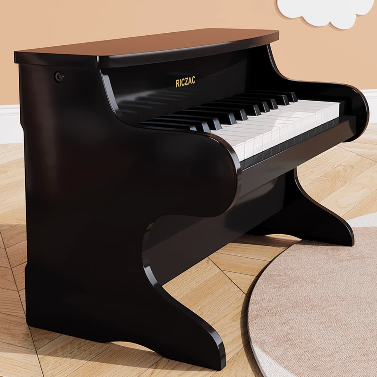 【觀塘自取】德國RICZAC 初學木質小鋼琴25鍵木質電子鋼琴(黑色)-STEM玩具-Kidrise🧒🏻STEM香港教育玩具｜STEAM科學實驗玩具｜STEM幼兒教育玩具｜啟智早教玩具｜蒙特梭利教具