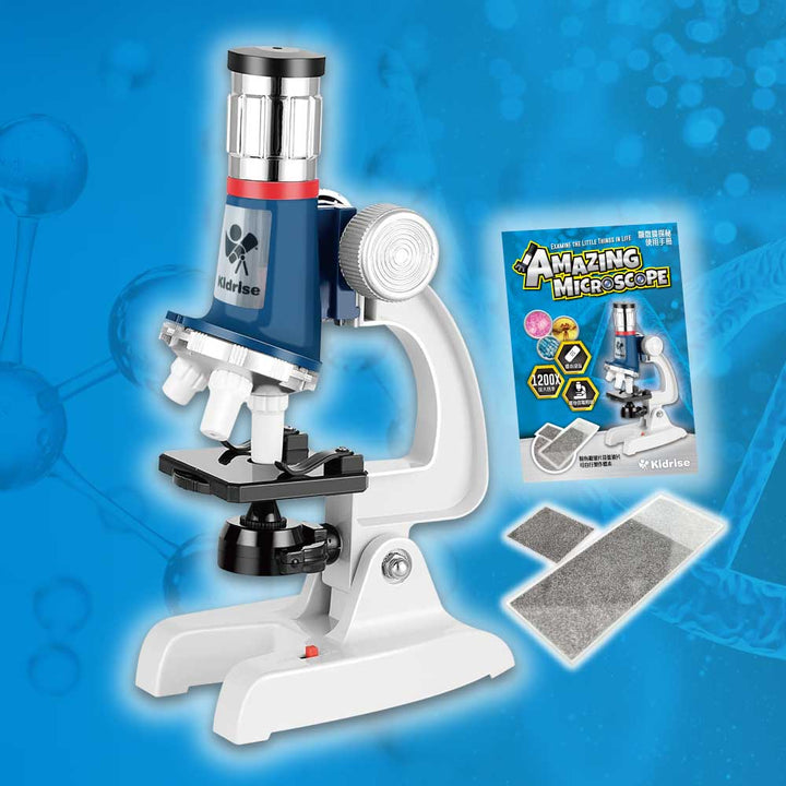 【觀塘自取】Kidrise STEAM科學實驗兒童探索顯微鏡：Amazing Microscope (連標本、載玻片、蓋玻片、 顯微鏡探秘使用手冊)-STEM玩具-Kidrise🧒🏻STEM香港教育玩具｜STEAM科學實驗玩具｜STEM幼兒教育玩具｜啟智早教玩具｜蒙特梭利教具