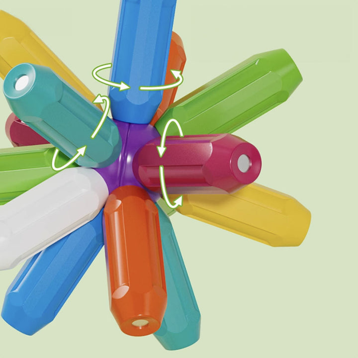 Nukied紐奇🧠強力磁石積木🌈多色彩創意拼塔STEM玩具(260件膠盒版)-STEM玩具-Kidrise🧒🏻STEM香港教育玩具｜STEAM科學實驗玩具｜STEM幼兒教育玩具｜啟智早教玩具｜蒙特梭利教具