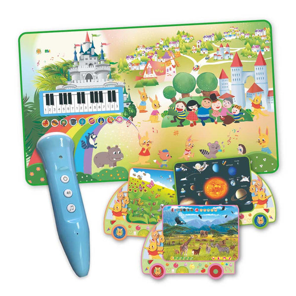 Montessori Baby Exclusive Music Castle Game Park Reading and Crawling Mat Learning Set (Reading Mat with Reading Pen and 9 Story Posters・Mandarin English Version)-Montessori Toys-Kidrise🧒🏻STEM Hong Kong Educational Toys｜STEAM Science Experimental Toys｜STEM Early Childhood Educational Toys｜Early Learning Toys｜Montessori Teaching Aids