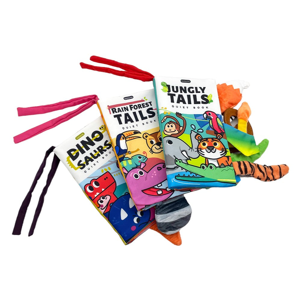 Beiens立體3D早教啟蒙寶寶布書 (叢林動物)-蒙特梭利玩具-Kidrise🧒🏻STEM香港教育玩具｜STEAM科學實驗玩具｜STEM幼兒教育玩具｜啟智早教玩具｜蒙特梭利教具