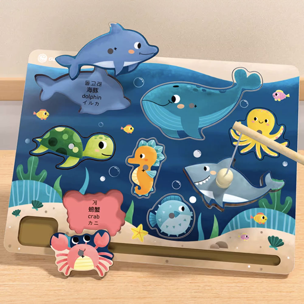 Goryeo Baby Montessori 👐 Wooden Fishing Puzzle 🎣 Secondary image