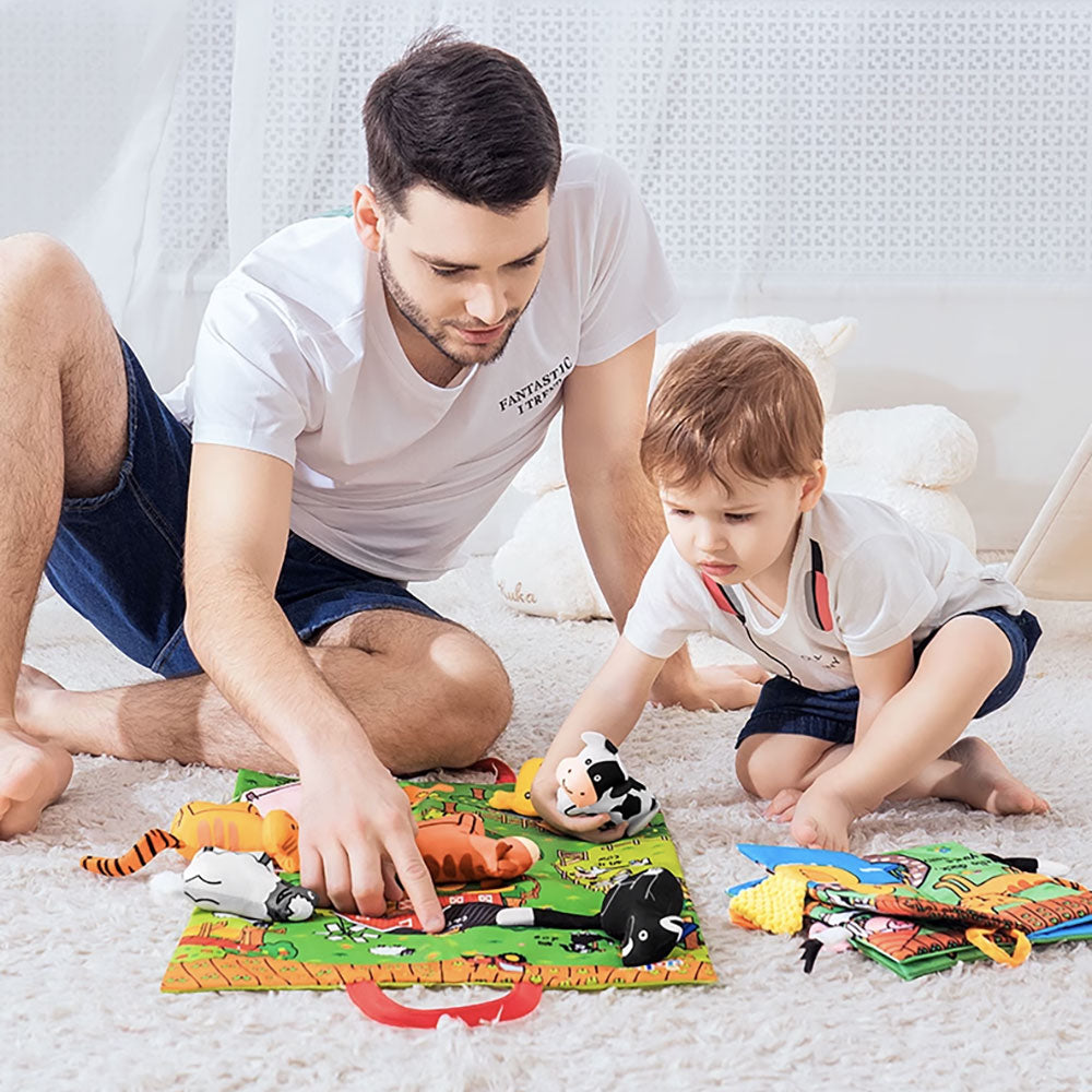 Jollybaby Portable Folding Mat and Cloth Book Set for Early Childhood Education (Dinosaur) Secondary image