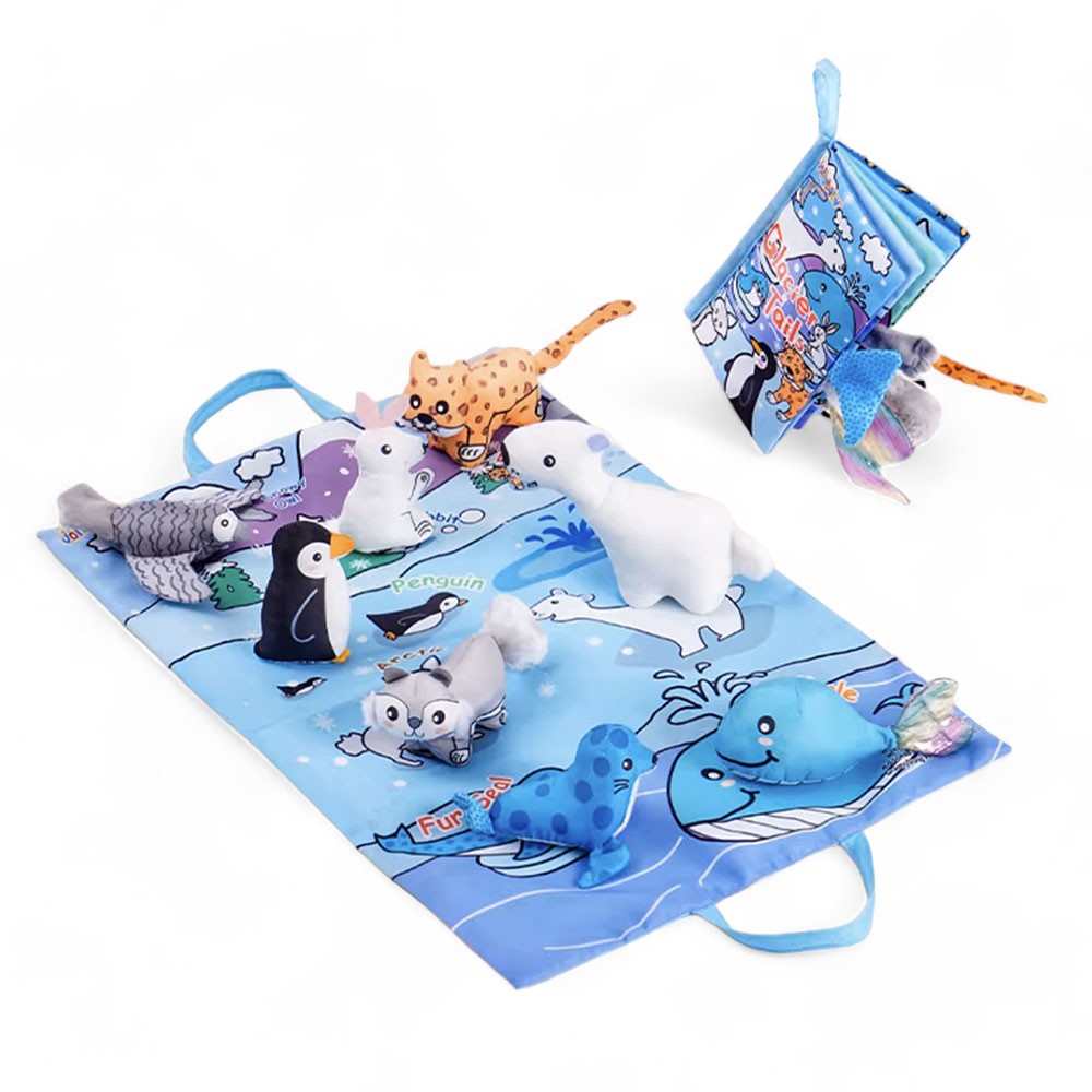 【觀塘自取】Jollybaby啟蒙早教寶寶便攜摺疊墊及布書套裝 (農場動物)-蒙特梭利玩具-Kidrise🧒🏻STEM香港教育玩具｜STEAM科學實驗玩具｜STEM幼兒教育玩具｜啟智早教玩具｜蒙特梭利教具