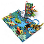 【觀塘自取】Jollybaby啟蒙早教寶寶便攜摺疊墊及布書套裝 (農場動物)-蒙特梭利玩具-Kidrise🧒🏻STEM香港教育玩具｜STEAM科學實驗玩具｜STEM幼兒教育玩具｜啟智早教玩具｜蒙特梭利教具