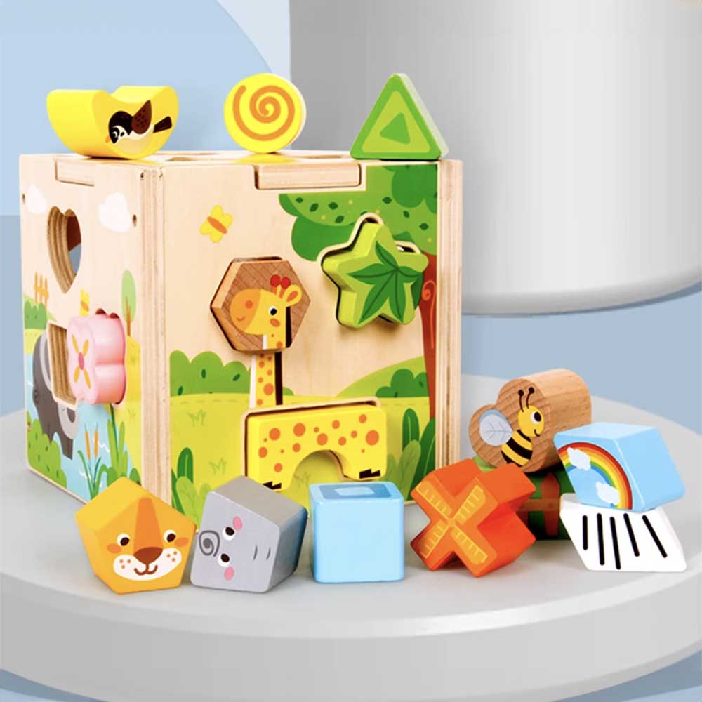 🧩木製幼兒啟蒙益智形狀智力盒👶早教教具-蒙特梭利玩具-Kidrise🧒🏻STEM香港教育玩具｜STEAM科學實驗玩具｜STEM幼兒教育玩具｜啟智早教玩具｜蒙特梭利教具