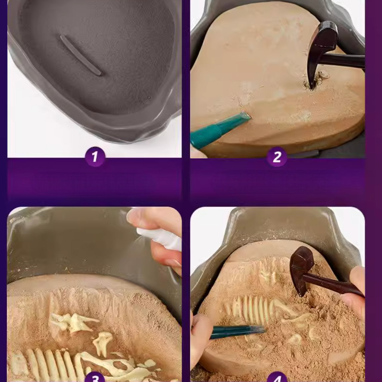 Science Can恐龍化石考古挖掘套裝 (暴龍＋棘龍＋翼龍)-STEM玩具-Kidrise🧒🏻STEM香港教育玩具｜STEAM科學實驗玩具｜STEM幼兒教育玩具｜啟智早教玩具｜蒙特梭利教具