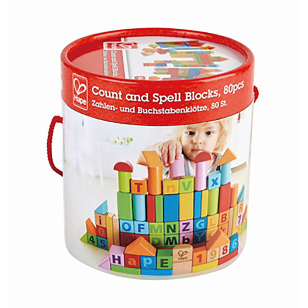 Hape E8402益智字母數字積木(80粒)🅰️STEM玩具-STEM玩具-Kidrise🧒🏻STEM香港教育玩具｜STEAM科學實驗玩具｜STEM幼兒教育玩具｜啟智早教玩具｜蒙特梭利教具 主圖