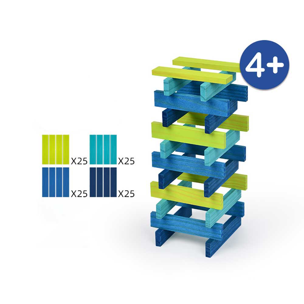 Mideer pine wood DIY🧩creative tower long STEAM engineering building blocks (100 pieces) Secondary image