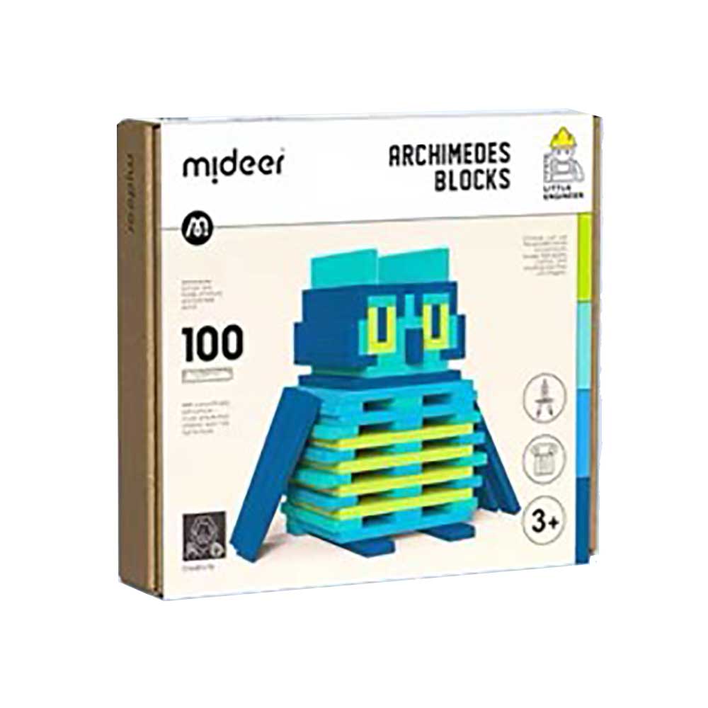 Mideer松木製DIY🧩創意拼塔長STEAM工程積木(100塊)-STEM玩具-Kidrise🧒🏻STEM香港教育玩具｜STEAM科學實驗玩具｜STEM幼兒教育玩具｜啟智早教玩具｜蒙特梭利教具