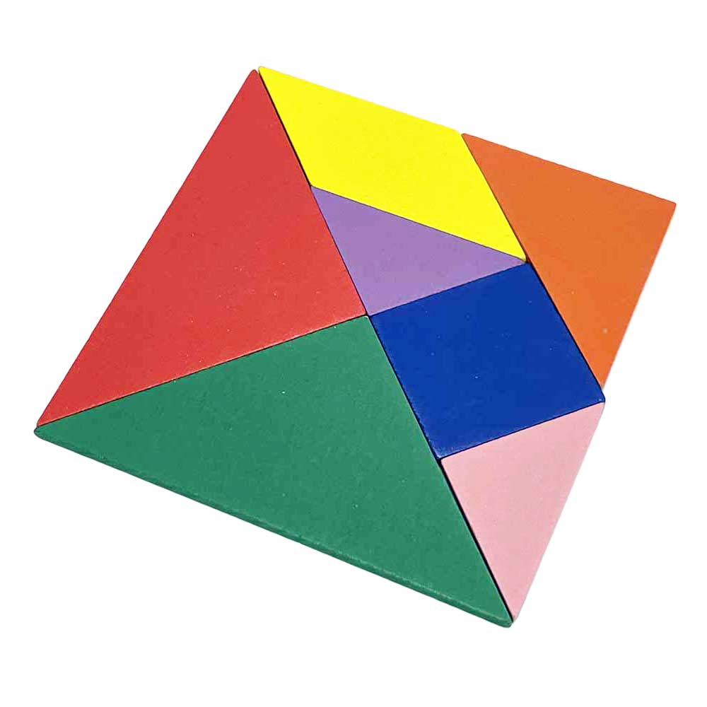 [Pick up in Kwun Tong] Kidrise Classic Tangram (Wooden Patterned Building Blocks Montessori Toy | 9 x 9cm) Secondary image