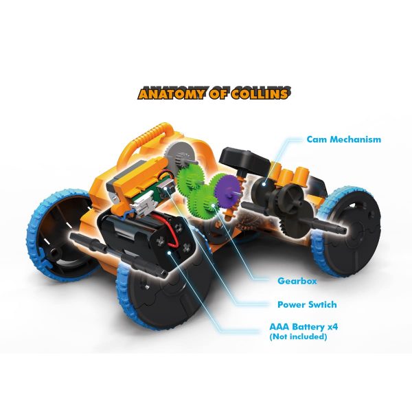台灣T-Space COLLINS智趣STEAM跨障挑戰者機器人 (台灣製造｜攀爬高度9cm)-STEM玩具-Kidrise🧒🏻STEM香港教育玩具｜STEAM科學實驗玩具｜STEM幼兒教育玩具｜啟智早教玩具｜蒙特梭利教具