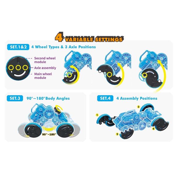 台灣T-Space COLLINS智趣STEAM跨障挑戰者機器人 (台灣製造｜攀爬高度9cm)-STEM玩具-Kidrise🧒🏻STEM香港教育玩具｜STEAM科學實驗玩具｜STEM幼兒教育玩具｜啟智早教玩具｜蒙特梭利教具