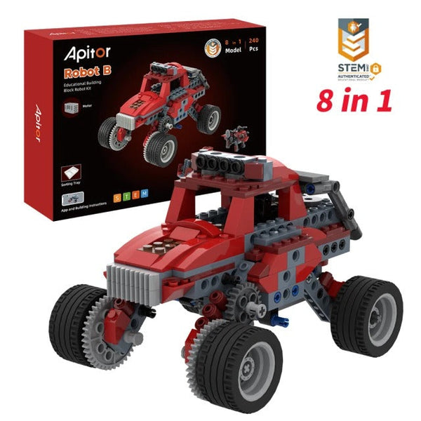 【觀塘自取】Apitor Robot-B STEM學習初階8合1機械人-STEM玩具-Kidrise🧒🏻STEM香港教育玩具｜STEAM科學實驗玩具｜STEM幼兒教育玩具｜啟智早教玩具｜蒙特梭利教具